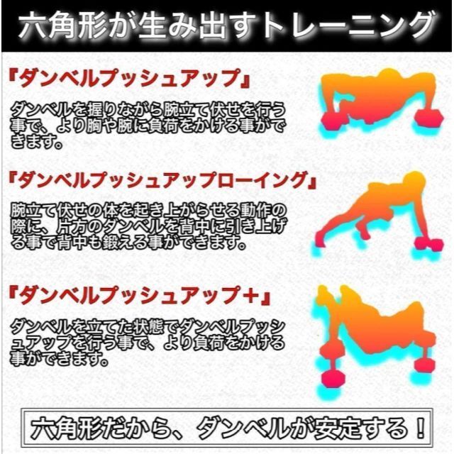 ヘキサゴンダンベル 20kg 2個セットスタイリッシュ 六角 筋トレ ダイエット