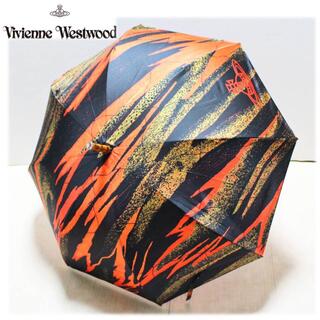 ヴィヴィアンウエストウッド(Vivienne Westwood)の《ヴィヴィアンウエストウッド》新品 一枚張り長傘 雨傘 バンブーハンドル 8本骨(傘)