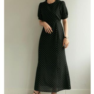 ザラ(ZARA)のパフスリーブマーメイドワンピース(ロングワンピース/マキシワンピース)