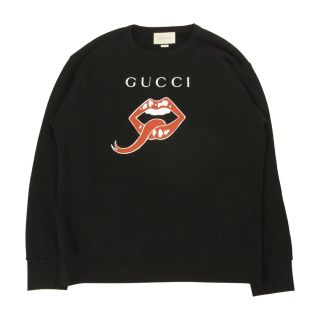 グッチ(Gucci)のGUCCI グッチ リップ マウス プリント スウェット トレーナー【中古】(スウェット)