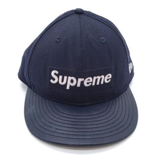 Supreme box logo cap newera 12aw レザー