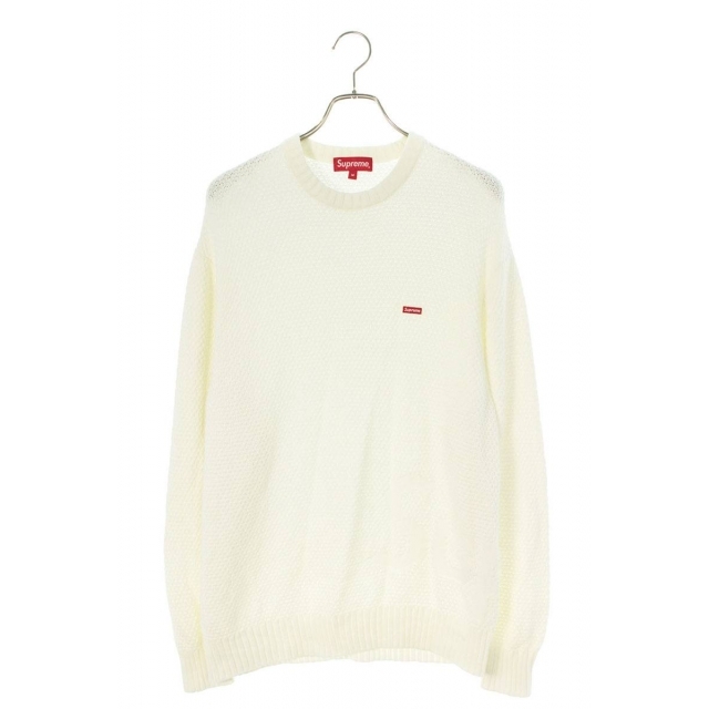 シュプリーム  20AW  Textured Small Box Sweater スモールボックスロゴクルーネックニット メンズ M