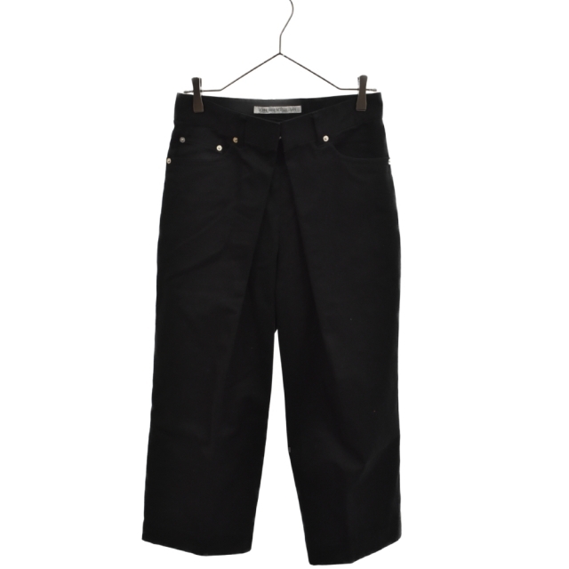 JOHN LAWRENCE SULLIVAN(ジョンローレンスサリバン)のJOHN LAWRENCE SULLIVAN ジョンローレンスサリバン STUDIOUS限定 WIDE TROUSER センタープレス ワイド トラウザーデニムパンツ 2A032-0220-59 ブラック メンズのパンツ(デニム/ジーンズ)の商品写真