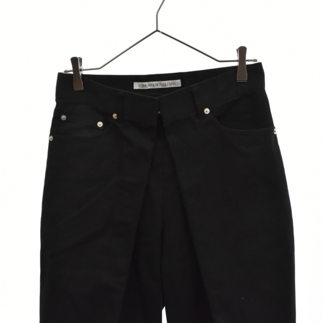 JOHN LAWRENCE SULLIVAN(ジョンローレンスサリバン)のJOHN LAWRENCE SULLIVAN ジョンローレンスサリバン STUDIOUS限定 WIDE TROUSER センタープレス ワイド トラウザーデニムパンツ 2A032-0220-59 ブラック メンズのパンツ(デニム/ジーンズ)の商品写真