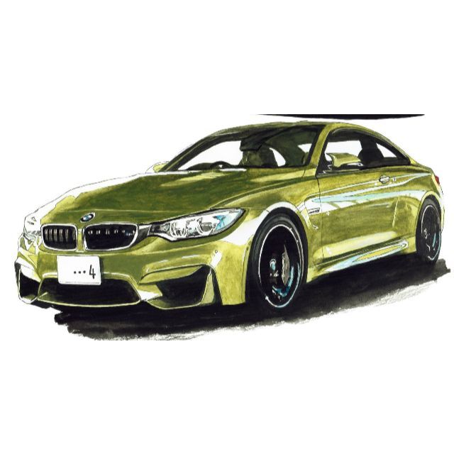 BMW(ビーエムダブリュー)のGC-791 BMW325i/M4クーペ限定版画サイン有額装済作家平右ヱ門 自動車/バイクの自動車(カタログ/マニュアル)の商品写真