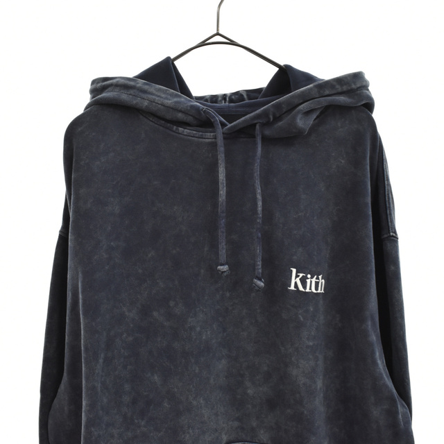 KITH キス 20SS WILLIAMS 3 CRYSTAL WASH HOODIE ウィリアムス3 クリスタルウォッシュ プルオーバーパーカー  ネイビー