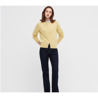 ユニクロ(UNIQLO)のUVカットクルーネックカーディガン(カーディガン)