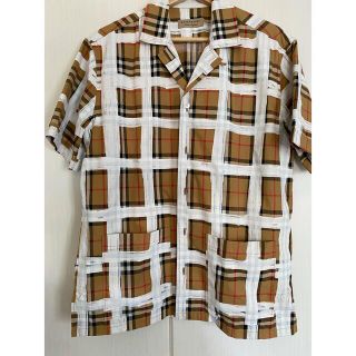 バーバリー(BURBERRY)のBurberry London ホワイトペイントノバチェックシャツ(シャツ)