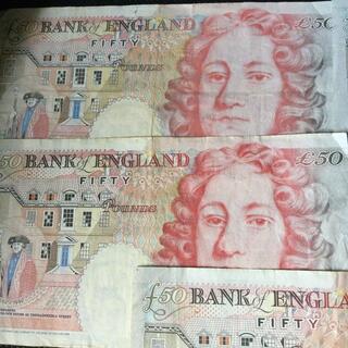旧紙幣イギリス50ポンド紙幣 旧札の通販 by ギャラクシーホール's