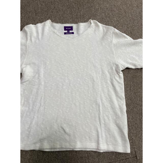 BEAMS(ビームス)のbeams 変わり生地の白Tシャツ メンズのトップス(Tシャツ/カットソー(半袖/袖なし))の商品写真
