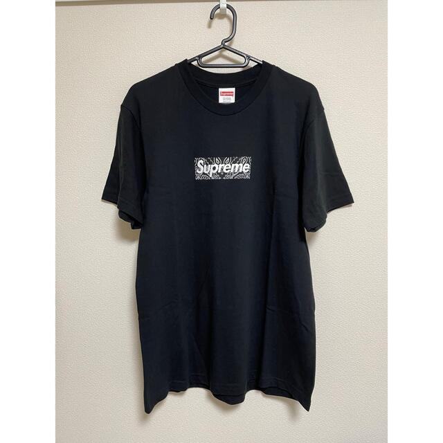 Supreme Bandana Box Logo Tee 黒 S 正規 Tシャツ-