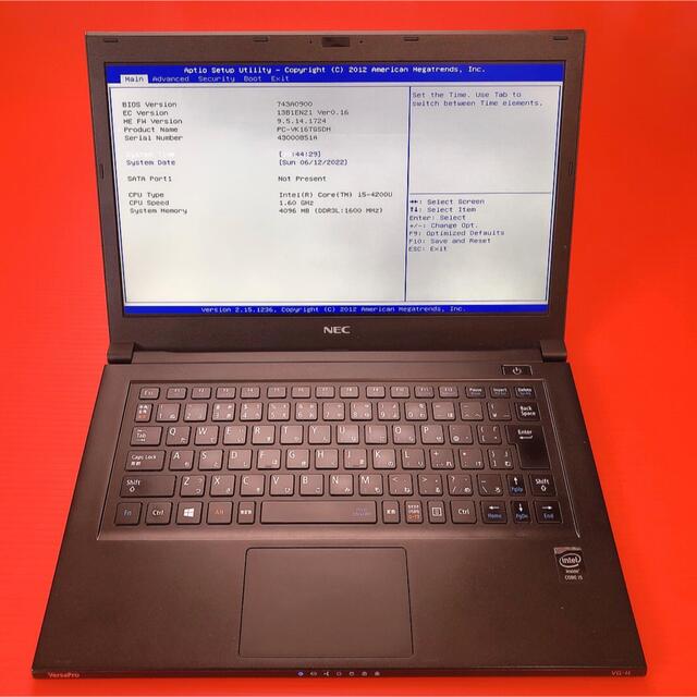 NEC(エヌイーシー)のNEC VersaPro VK16TG-H (ジャンク) スマホ/家電/カメラのPC/タブレット(ノートPC)の商品写真