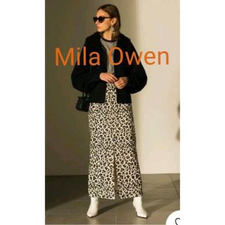 ミラオーウェン(Mila Owen)のmilaowen 太ベルト付ロングタイトスカート MIX(ロングスカート)