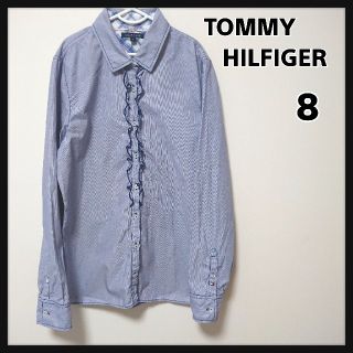 トミーヒルフィガー(TOMMY HILFIGER)のトミーヒルフィガー 長袖シャツ ストライプ S M フリル(Tシャツ(長袖/七分))