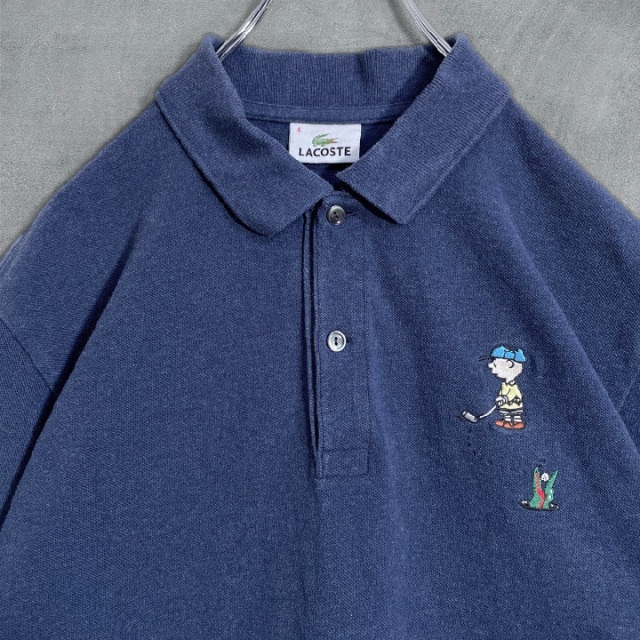 LACOSTE(ラコステ)の古着 LACOSTE PEANUTS ラコステ スヌーピー 半袖 ポロシャツ L メンズのトップス(ポロシャツ)の商品写真