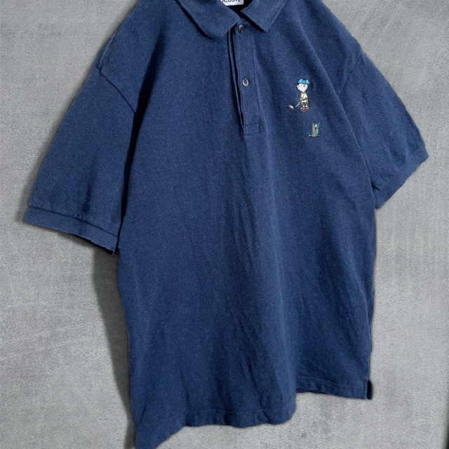 LACOSTE(ラコステ)の古着 LACOSTE PEANUTS ラコステ スヌーピー 半袖 ポロシャツ L メンズのトップス(ポロシャツ)の商品写真