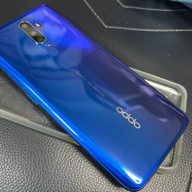 OPPO(オッポ)のOPPO A5 2020 ブルー　本体 スマホ/家電/カメラのスマートフォン/携帯電話(スマートフォン本体)の商品写真