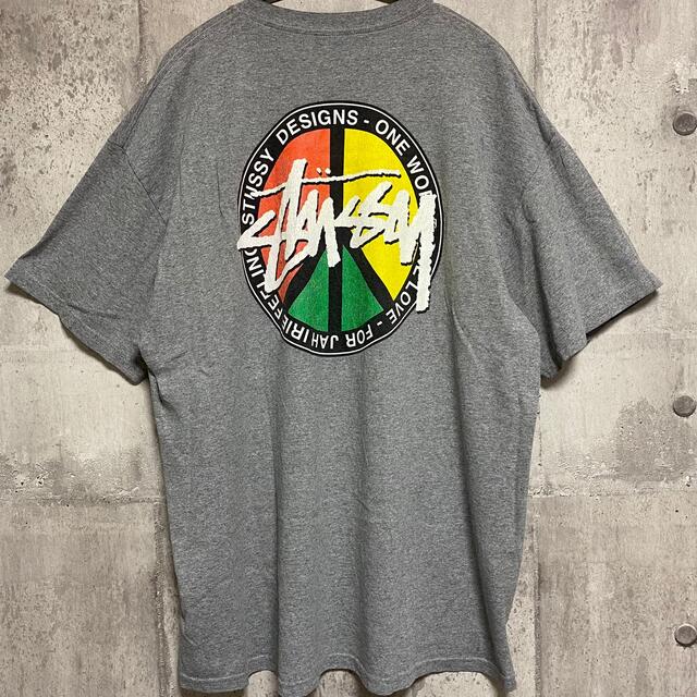 old stussy tシャツ メキシコ製 ラスタ XLTシャツ/カットソー(半袖/袖なし)