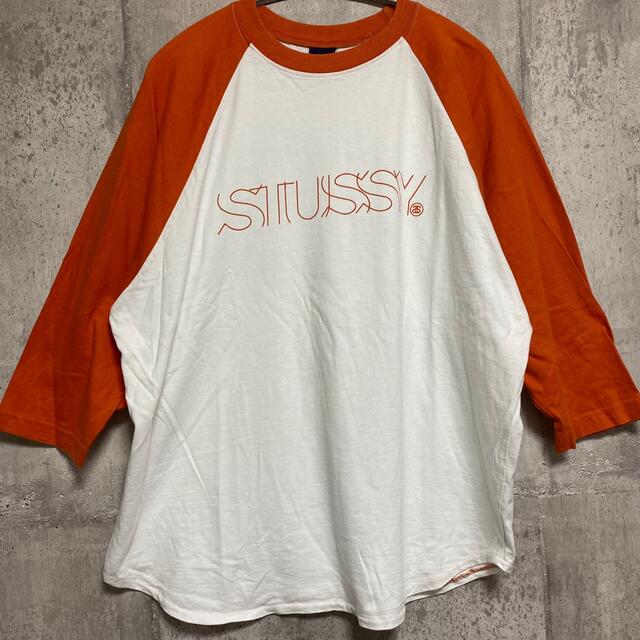 old stussy 90's usa製 紺タグ ラグラン tシャツ