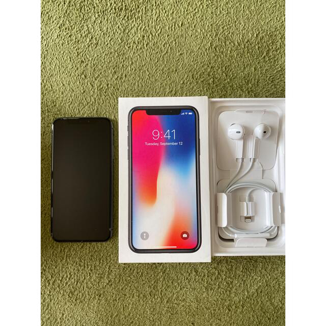 iPhone X 64GB iPhone10 スペースグレー　美品　アイフォン