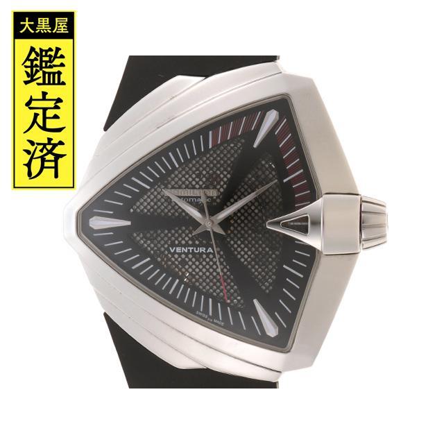 正規品販売! Hamilton ハミルトン　ベンチュラXXL　H246551　自動巻き　ブラック文字盤【435】 - 腕時計(アナログ)