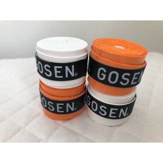 ゴーセン(GOSEN)のGOSEN グリップテープ 4個★迅速発送 白2オレンジ2 ゴーセン✳︎色変更可(その他)