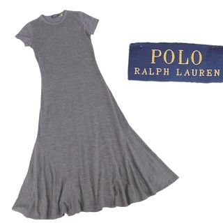 ポロラルフローレン(POLO RALPH LAUREN)のPOLO Ralph Lauren  裾フレア ロングワンピース 半袖 (ロングワンピース/マキシワンピース)