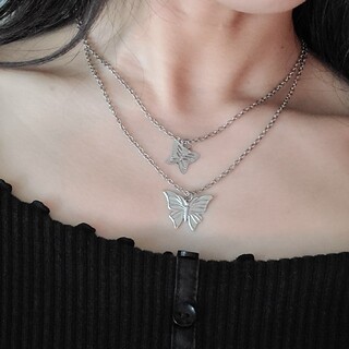 Butterfly silver necklace(ネックレス)