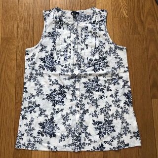 ギャップ(GAP)のGAP  大きめLサイズ　綿100%新品　花柄ノースリーブシャツ(シャツ/ブラウス(半袖/袖なし))