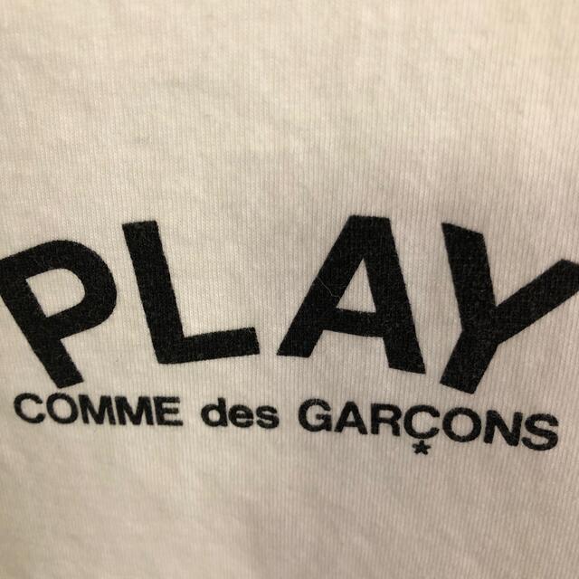 COMME des GARCONS(コムデギャルソン)のプレイコムデギャルソン　Tシャツ　白 レディースのトップス(Tシャツ(半袖/袖なし))の商品写真