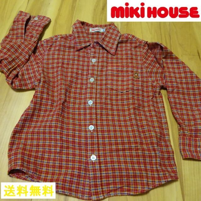 mikihouse(ミキハウス)のMIKI HOUSE ORIGINAL チェックネルシャツ 120cmミキハウス キッズ/ベビー/マタニティのキッズ服男の子用(90cm~)(ブラウス)の商品写真