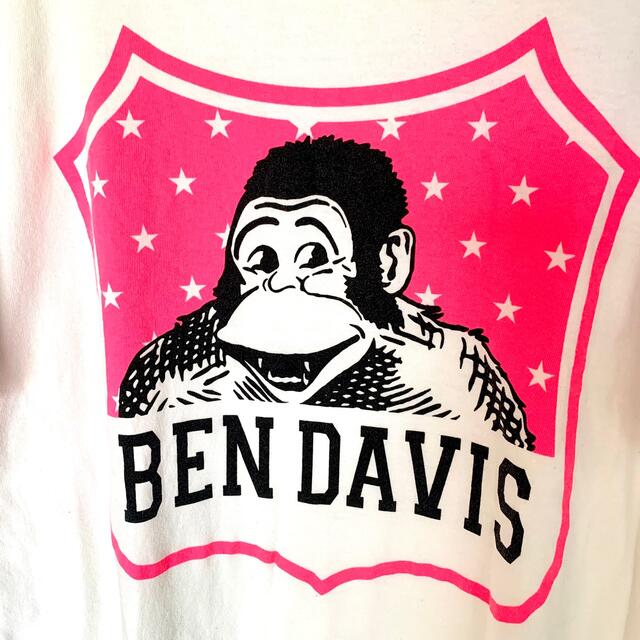 Ben Davis 美品 Ben Davis ホワイト Tシャツ ピンクロゴ ベンデイビスプリントの通販 By K ベンデイビスならラクマ