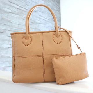 良品 SOMES ソメスサドル ポーチ付き レザー ハンド トート バッグ(トートバッグ)