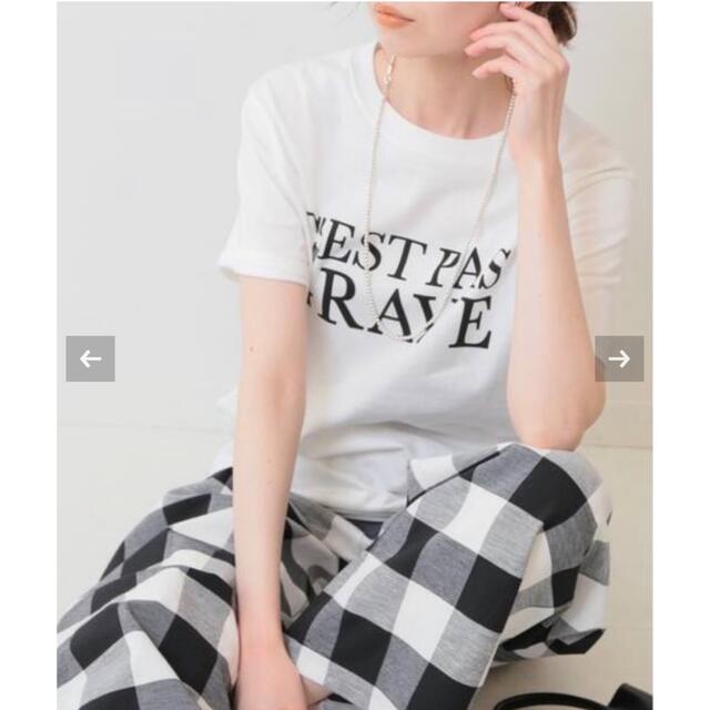 SLOBE IENA(スローブイエナ)のスローブイエナ　プリントTシャツ　美品 レディースのトップス(Tシャツ(半袖/袖なし))の商品写真