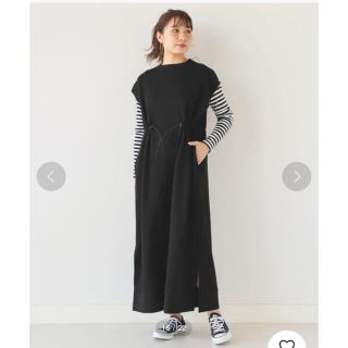 ビームス(BEAMS)の完売　BeAMS DOT ドロスト付き スウェット ノースリーブワンピース(ロングワンピース/マキシワンピース)