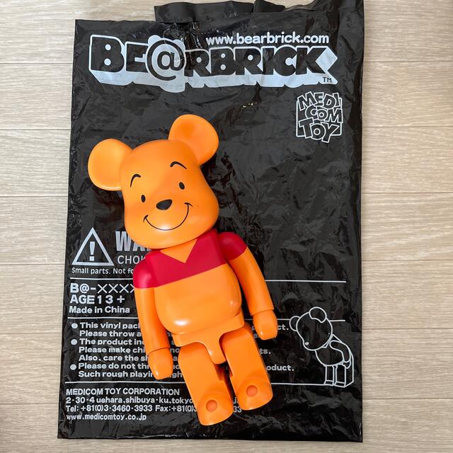 BE@RBRICK(ベアブリック)のBE@RBRICK くまのプーさん　400% ベアブリック ハンドメイドのおもちゃ(フィギュア)の商品写真