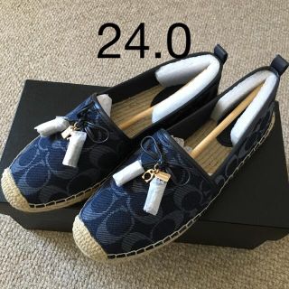 コーチ(COACH)の新品コーチデニムエスパードリーユ24.0(スニーカー)