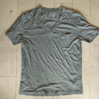 ユナイテッドアローズ(UNITED ARROWS)のユナイテッドアローズ Vネックポケット付きTシャツ 無地グレー XL 半袖(Tシャツ/カットソー(半袖/袖なし))