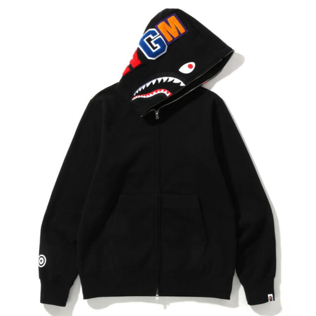 アベイシングエイプ SHARK FULL ZIP HOODIE M