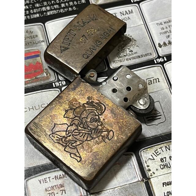 ベトナムZIPPO】本物 1967年製ベトナムジッポー「ミッキーマウス