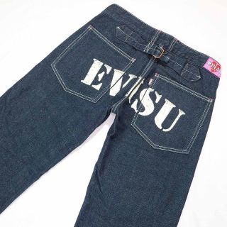 エビス(EVISU)の希少 エヴィス ドンナ 美穂 シンチバッグ ワークパンツデニム 濃紺 サイズ28(デニム/ジーンズ)