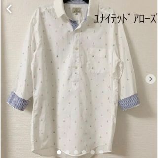 ユナイテッドアローズ(UNITED ARROWS)のメンズシャツ　ユナイテッドアローズ　プリントシャツ　M(Tシャツ/カットソー(半袖/袖なし))