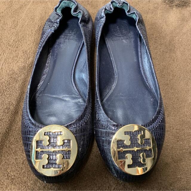 Tory Burch(トリーバーチ)のトリーバーチ　クロコ風　フラットシューズ　8.5 レディースの靴/シューズ(バレエシューズ)の商品写真