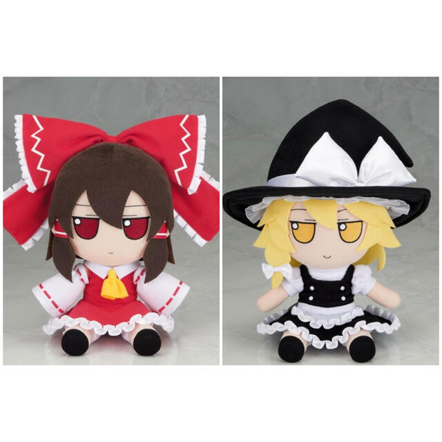 Gift(ギフト)の【未開封新品】東方ぬいぐるみシリーズ ふもふもれいむ。＋ふもふもまりさ。セット エンタメ/ホビーのおもちゃ/ぬいぐるみ(ぬいぐるみ)の商品写真