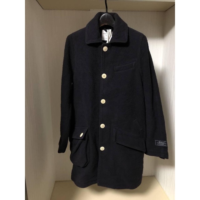 THE FOURNESS WOOL COAT NAVY S