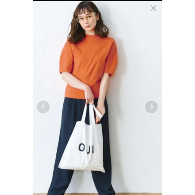 coca ぽわ袖上品シャツ　オレンジ レディースのトップス(Tシャツ(半袖/袖なし))の商品写真