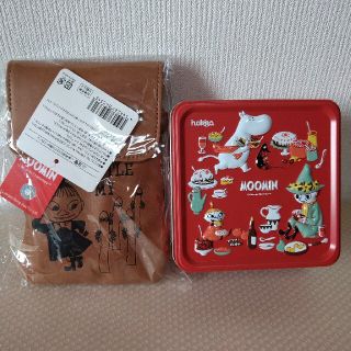 ムーミン(MOOMIN)の【即日発送】新品■ムーミン　立体お菓子缶&レザー調ポシェット■2点セット(キャラクターグッズ)