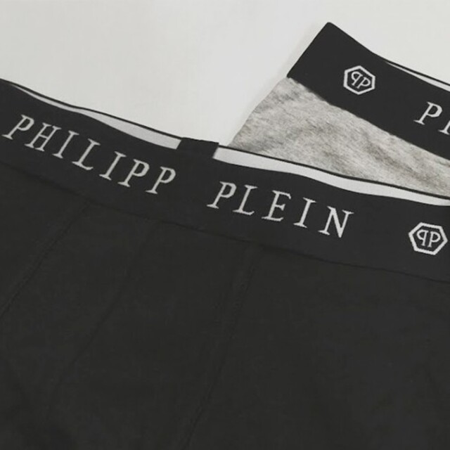 PHILIPP PLEIN MEN'S  ボクサー　２枚組　ブラック　グレー メンズのアンダーウェア(ボクサーパンツ)の商品写真