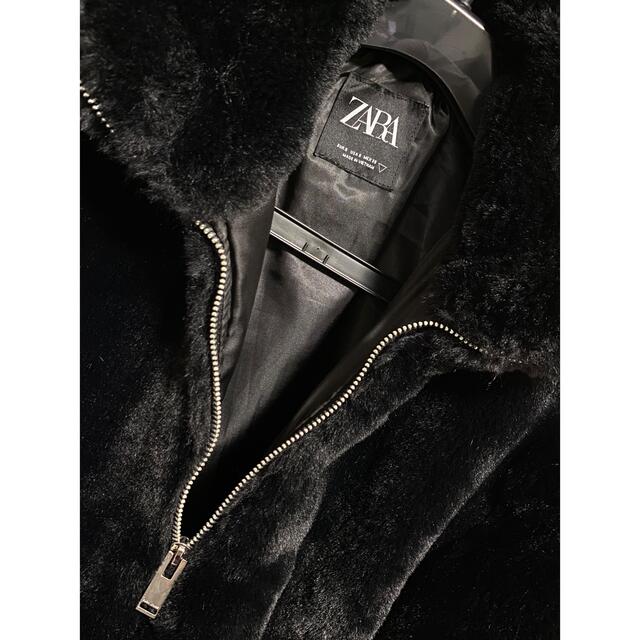 ZARA(ザラ)のZARA ファーブルゾンジャケット メンズのジャケット/アウター(ブルゾン)の商品写真