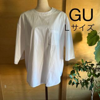 ジーユー(GU)のGU コットンブラウス Ｌ(シャツ/ブラウス(半袖/袖なし))